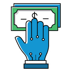 Financial Transaction and Ai Payment Vector Icon Design