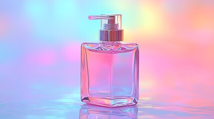 Pastel Perfume Bottle for Holographic Background.