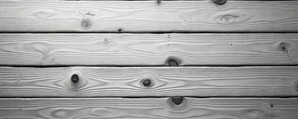Fototapeta premium Grey wooden planks texture background. Timber boards arranged horizontally showcase natural wood grain pattern. Perfect for rustic designs, banners. Use as backdrop for presentations, product,