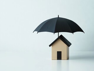 Protecting your home with an umbrella concept modern minimalist design indoor environment creative viewpoint