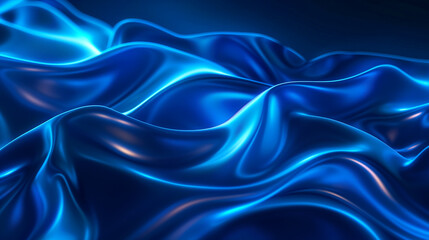 Fototapeta premium Abstract blue wavy background