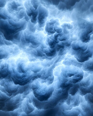 Dark, stormy clouds fill the sky