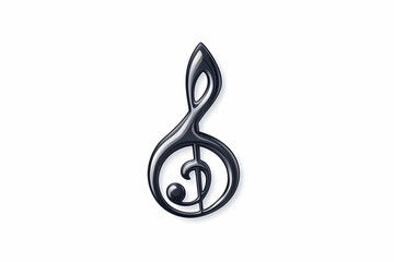 Fototapeta premium Dark treble clef musical symbol