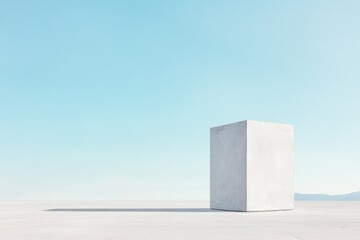 solitary geometric shape casts its shadow against plain unadorned background exemplifying essence of minimalism by