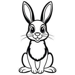 Obraz premium Cute cartoon silhouette vector, white background.