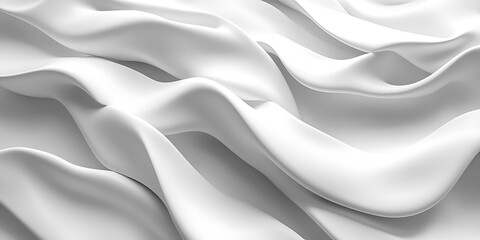 Obraz premium White fabric, flowing waves, soft folds, abstract background