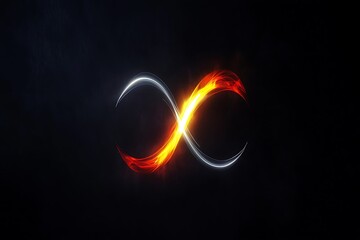 Fiery Infinity Symbol for Dark Background.