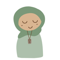 girl with a hang tag