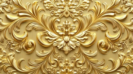 Luxury golden wallpaper. Art Deco Pattern, Vip invitation background texture for print, fabric, packaging design, invite. Vintage vector illustration