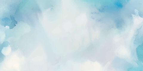 A Soft and Calming Watercolor Illustration of a Light Blue Sky with Gentle, Abstract Clouds, Perfect for Creating a Peaceful and Relaxing Environment, Ideal for Enhancing Your Surroundings with a Sere