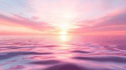 Fototapeta premium Serene water ripples at sunrise coastal view nature photography pastel sky reflection