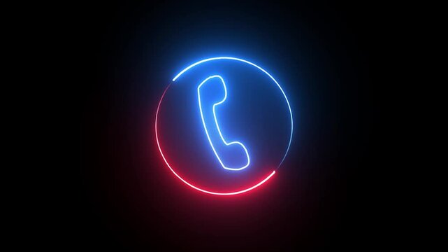 Colling icon saber animation with black background. HD video.