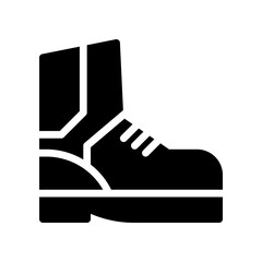 hiking boot glyph icon