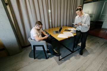 office workers doing paperwork