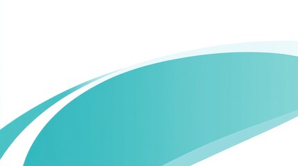 Abstract Teal Wave Background Smooth Gradient Curve Design Style