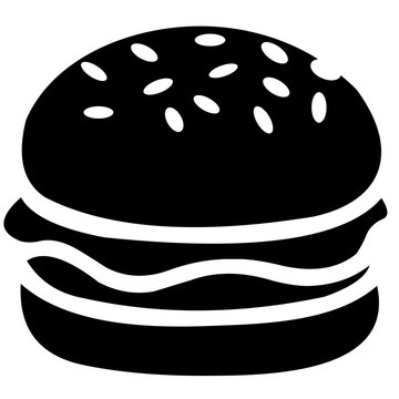 black burger icon clip art preview