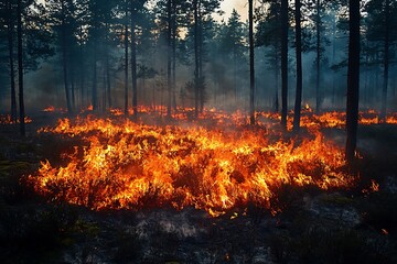 Forest Fire Inferno for Smoky Pines.