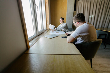 office workers doing paperwork