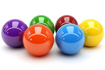 Colorful Spheres for White Background.