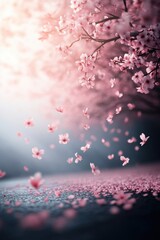 Beautiful cherry blossom flower at full blooming in Spring.