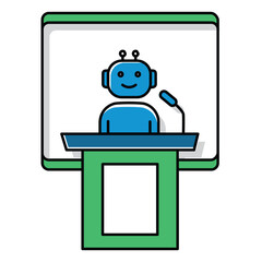 Futuristic AI Speech and Communication Vector Icon design