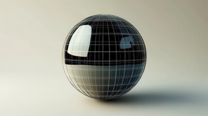 Technology image of globe. Point and curve constructed the sphere. The concept illustration.