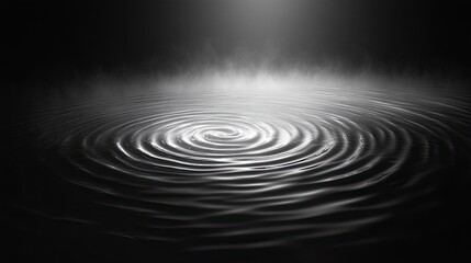 Lively spiraling fog patterns against a dark background, creating an intriguing and mystical atmosphere that embodies movement, mystery, and the unknown in abstr