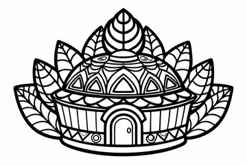 Coloring book black vector