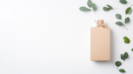 capture eco-friendly packaging option on simple white background highlighting its sustainable features prominently