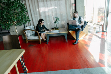 office workers doing paperwork