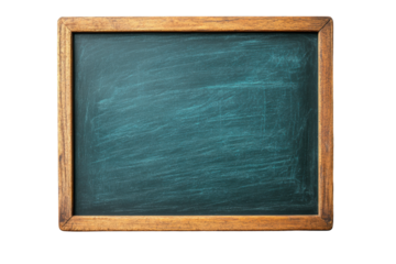 Simple chalkboard with wooden frame ready for use, cut out