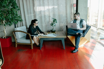 office workers doing paperwork