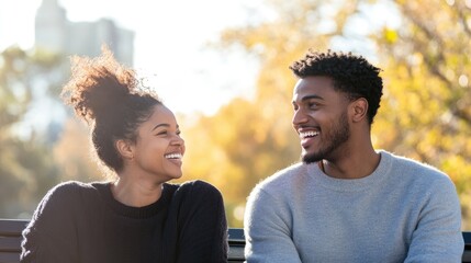 Obraz premium capture two friends sitting together on sunny park bench engaged in warm and heartfelt conversation with expressions