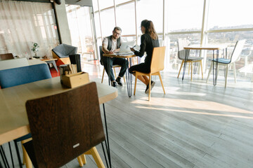 office workers doing brainstorming