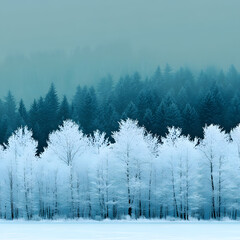 Fototapeta premium blue brick wall with paint A wintry gradient of deep blue icy teal 