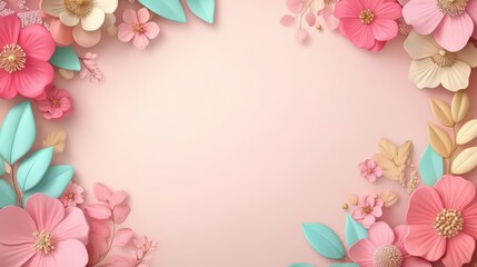 Playful flower-themed frame perfect for creative projects