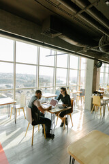 office workers doing brainstorming