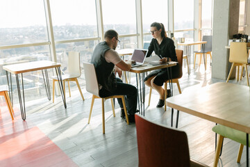 office workers doing brainstorming