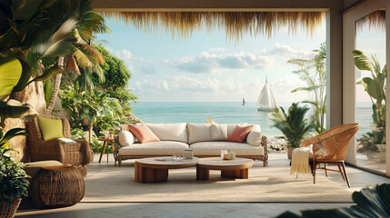 Beachside Product Showcase in Tropical Setting