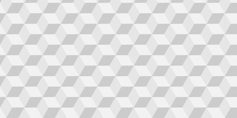 Minimal cubes geometric tile and mosaic wall grid retro digital hexagon technology wallpaper background. white and gray block cube structure backdrop square triangle texture vintage design.	