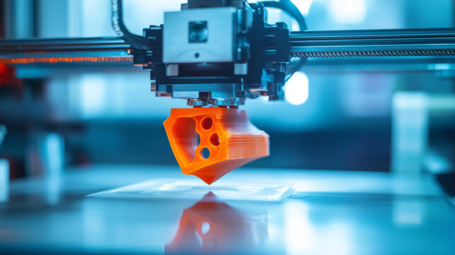 Set illustration about 3d printing, printer, filament, g-cod, modeling, prototype, background - Powered by Adobe