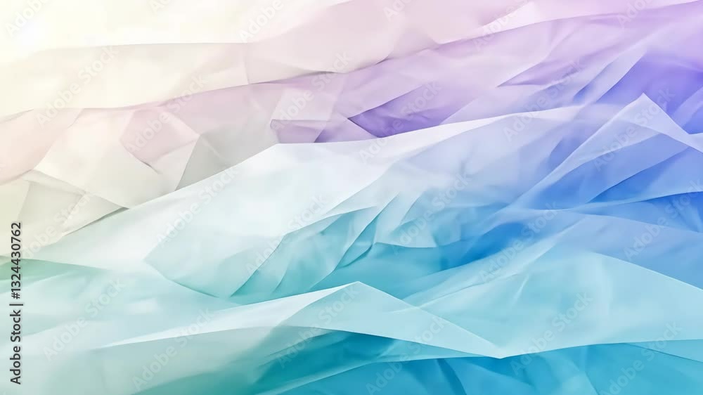Wall mural abstract layers of translucent colors create a serene atmosphere in this artistic composition