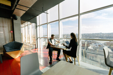 office workers doing brainstorming
