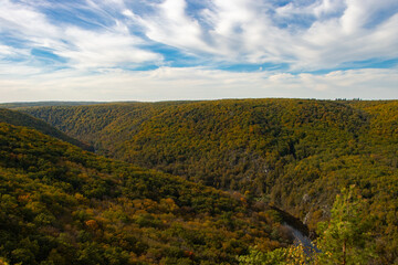 Naklejka premium National Park Podyjí located in southern Czech Republic on the Austrian borders is full of opportunities to hike and walk in proximity of a civilization with many different terrains to explore