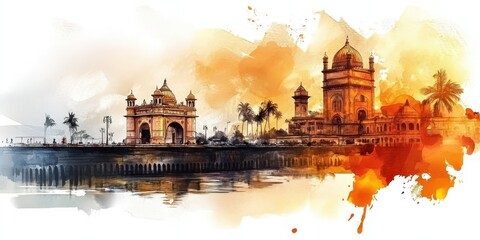 Experience the vibrant culture of Mumbai showcased in unique artwork.