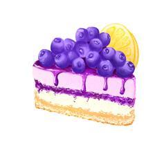 Blueberry tart illustration