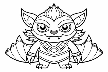 coloring page line art black vector
