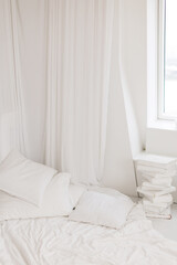 Decorative pillows on a bed