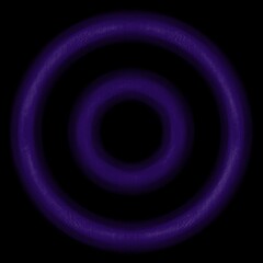Two glowing purple rings set against a black background. The rings have a soft, slightly textured glow, giving them a futuristic and abstract appearance
