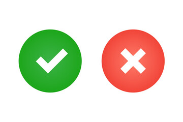 Obraz premium Accept and decline button. Simple design. Vector illustration. 